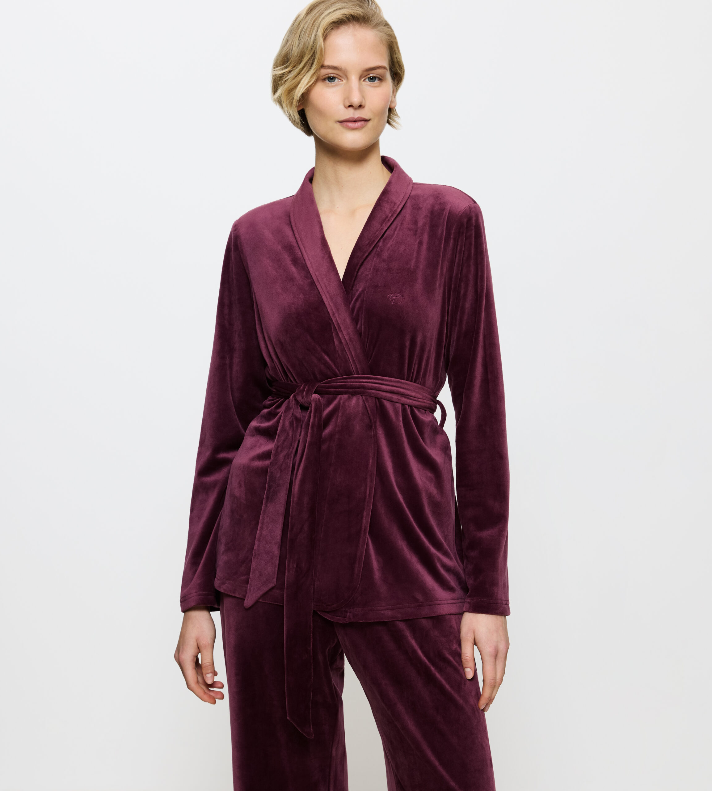 Triumph sensual velour halat visiniu